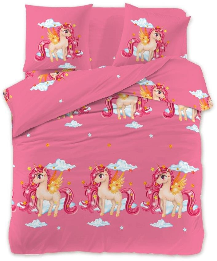 TEXTILOMANIE Detské obliečky KONÍK ružové 2 ks 70 × 80 cm/160 × 200 cm