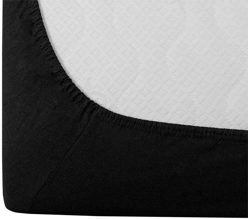 TEXTILOMANIE Jersey čierna 90 × 200 cm