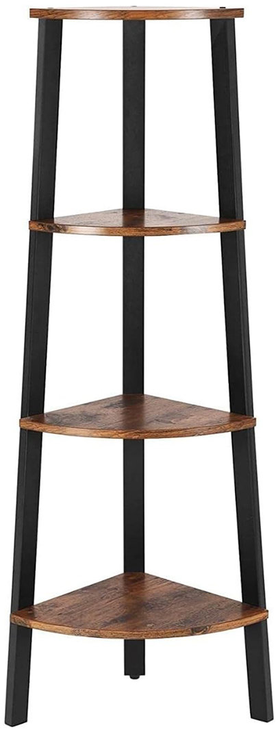 TEXTILOMANIE Taylor Rohový regál 4 police, 125 × 34 cm