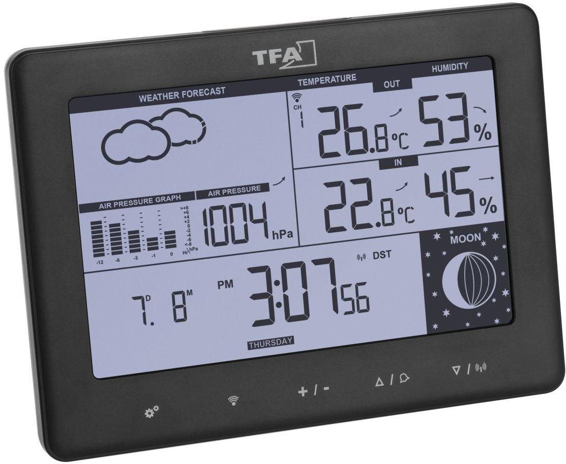 TFA 35.1158.01.GB ELEMENTS – domáca meteostanica s predpoveďou počasia a s dvoma budíkmi