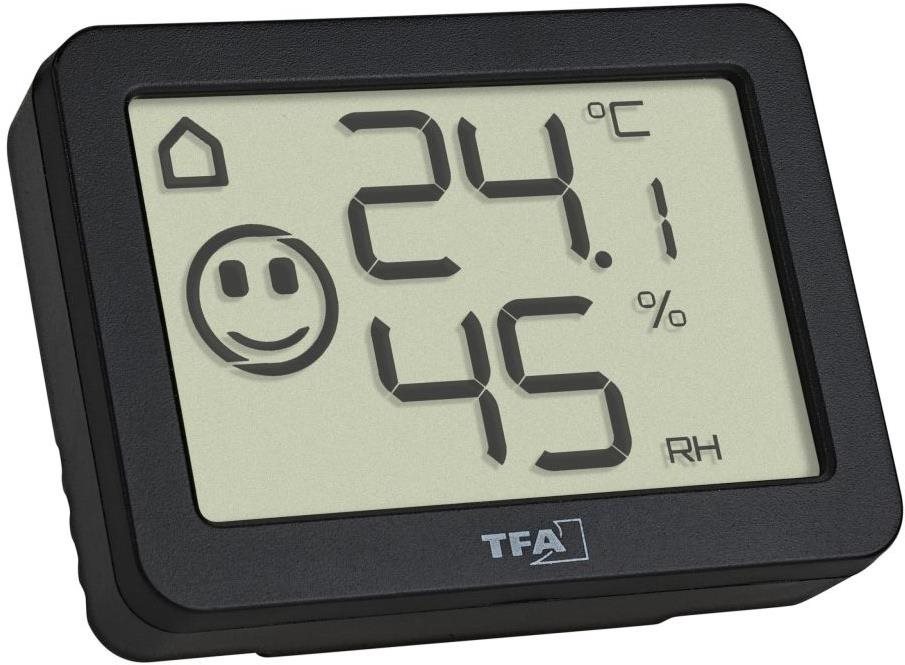 TFA Digitálny teplomer s vlhkomerom TFA30.5055.01, čierny