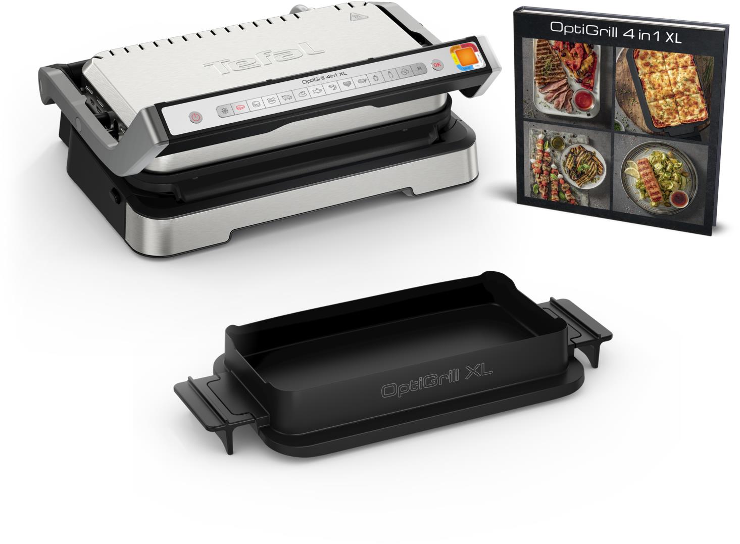 Tefal GC784D30 OptiGrill 4v1 XL so zapekacou misou