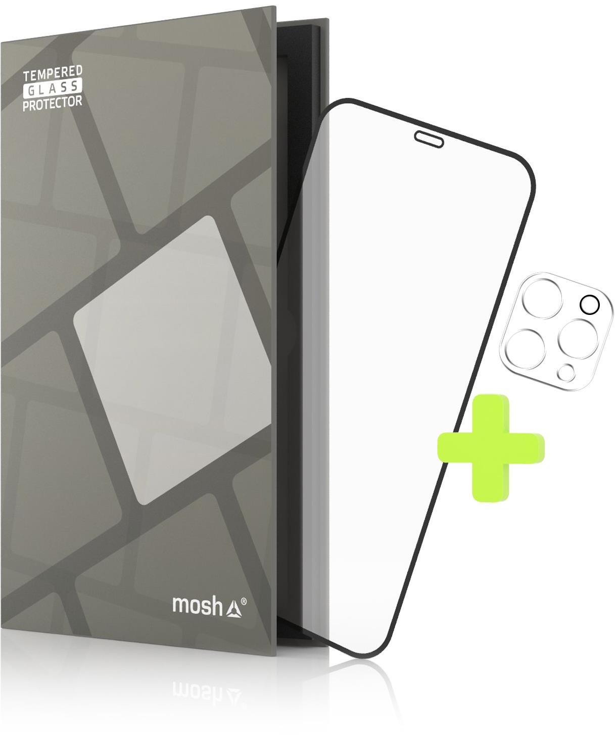 Tempered Glass Protector rámčekové na iPhone 12 Pro + sklo na kameru (Case Friendly)