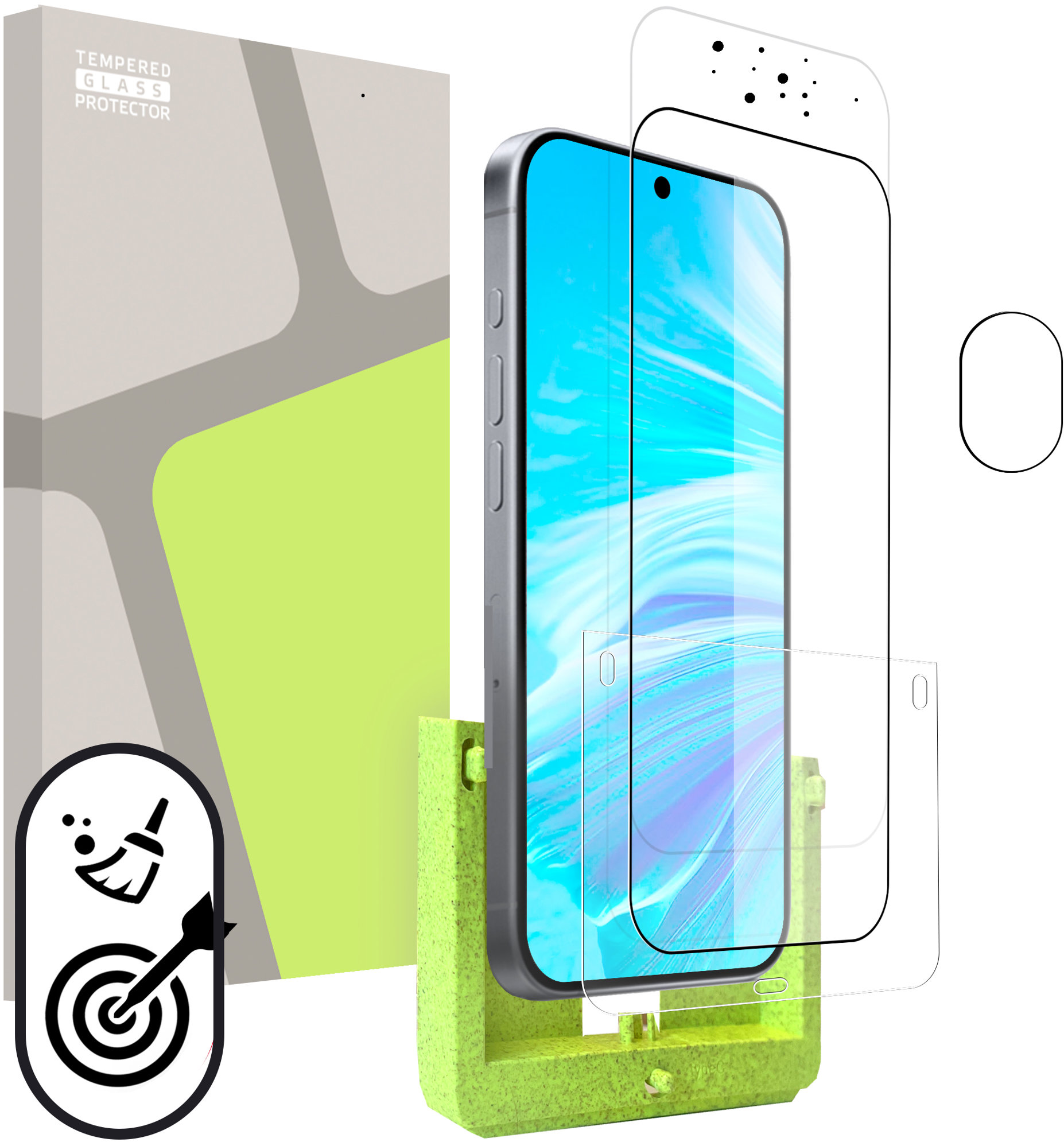 Tempered Glass Protector pre Google Pixel 9a (SAMOINŠTALAČNÝ APLIKÁTOR) + sklo na kameru