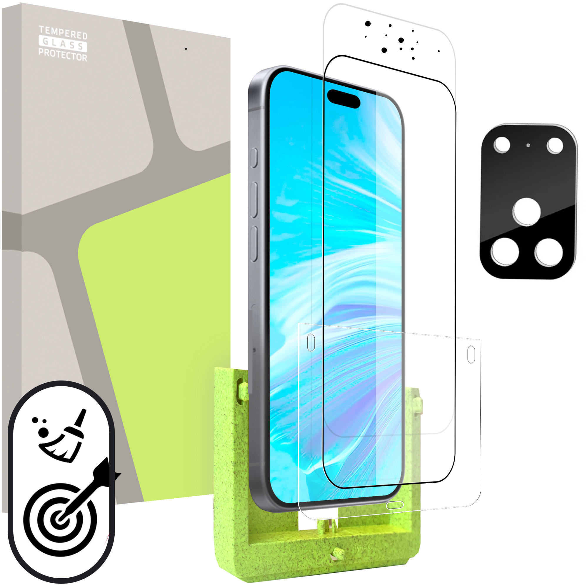Tempered Glass Protector pre iPhone 17 Pro (SAMOINŠTALAČNÝ APLIKÁTOR) + sklo na kameru