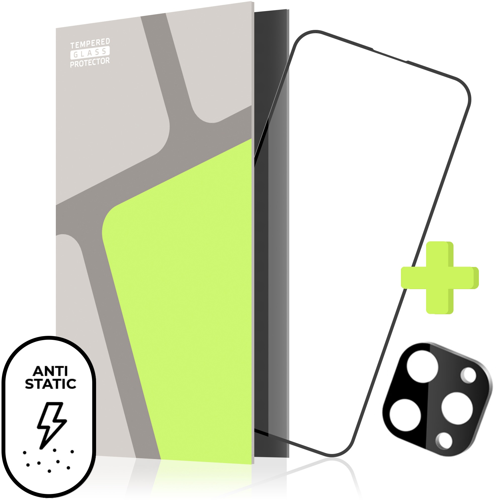Tempered Glass Protector pre iPhone 15 Pro + sklo na kameru (antistatické) Case Friendly