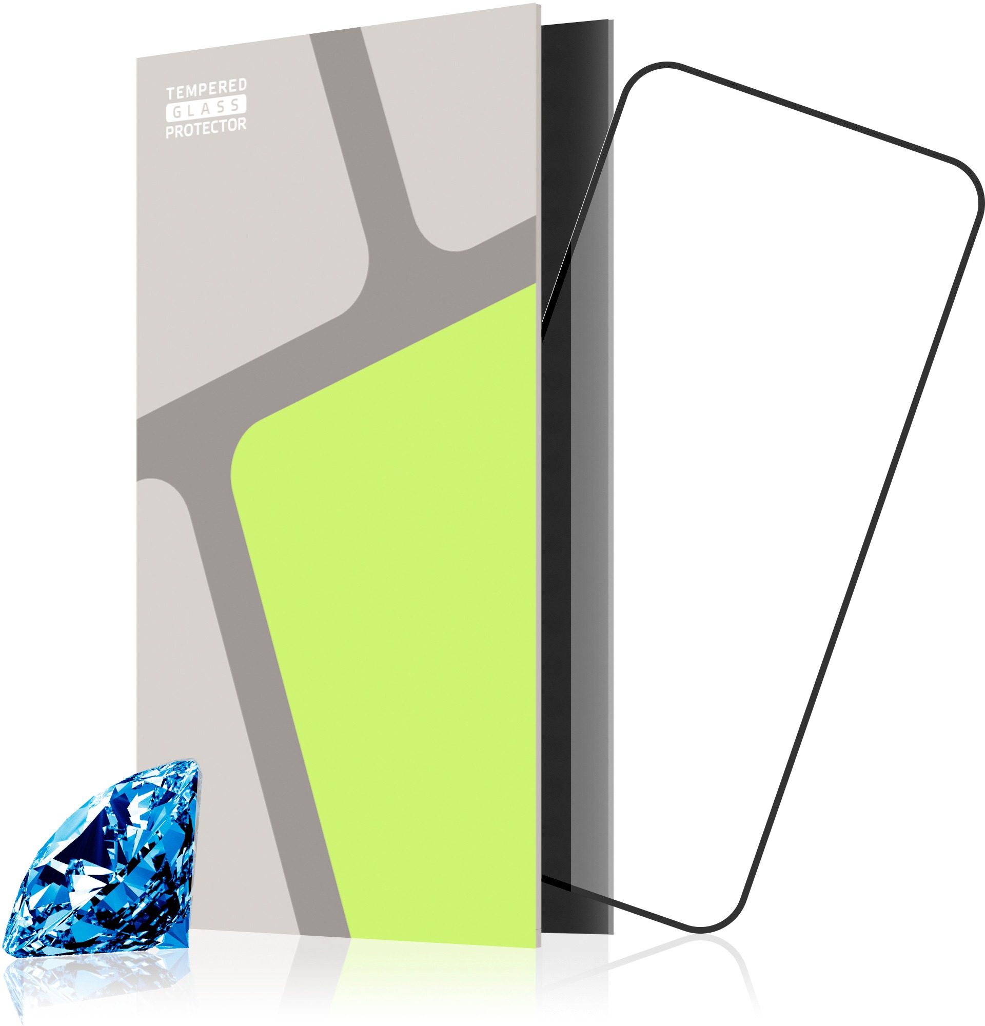 Tempered Glass Protector zafírové pre iPhone 15 Plus, Case Friendly, čierne
