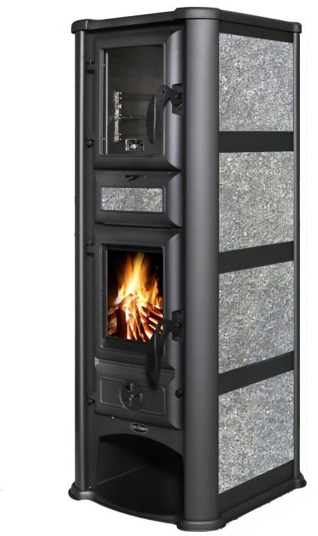 Tim Sistem Lederata plus ECO, 8.2 kW, vývod - horní, 120 mm, na tuhé palivo, bez výměníku , šedé