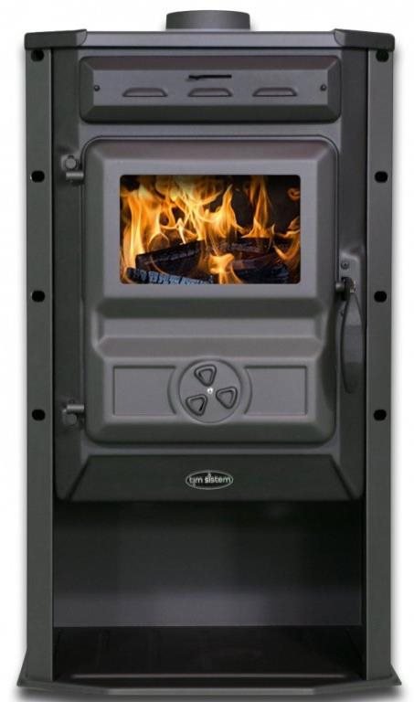 TIM SISTEM Krbové kachle na TP Čarobna pec ECO 6,9 kW, oceľová, čierna