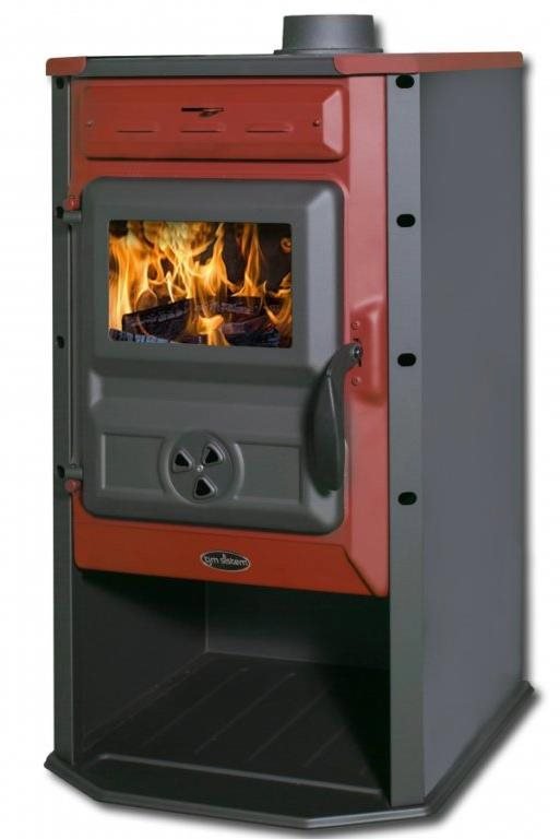 TIM SISTEM Krbové kachle na TP Čarobna pec ECO 6,9 kW, oceľové, červené