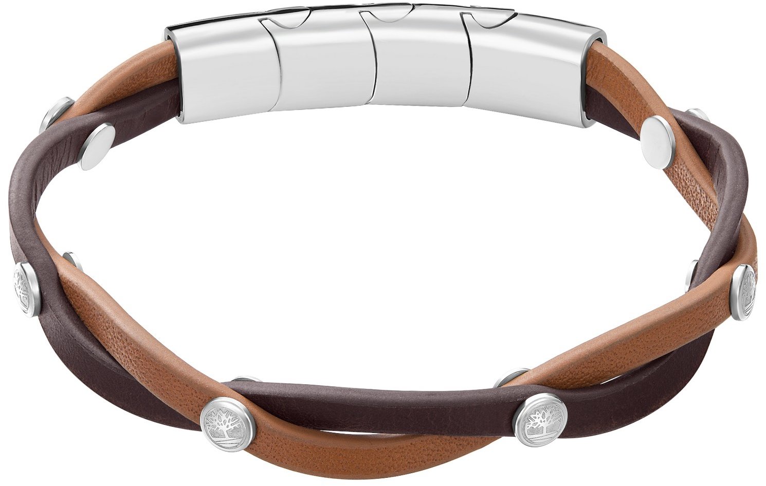 Timberland pánsky náramok kožený hnedý TDAGB0002602