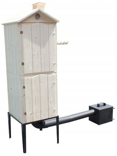 TOPKING Záhradná drevená udiareň dvojkomorová neopálená