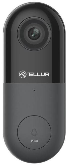 Tellur Video DoorBell WiFi, 1080P, PIR, Wired, Black