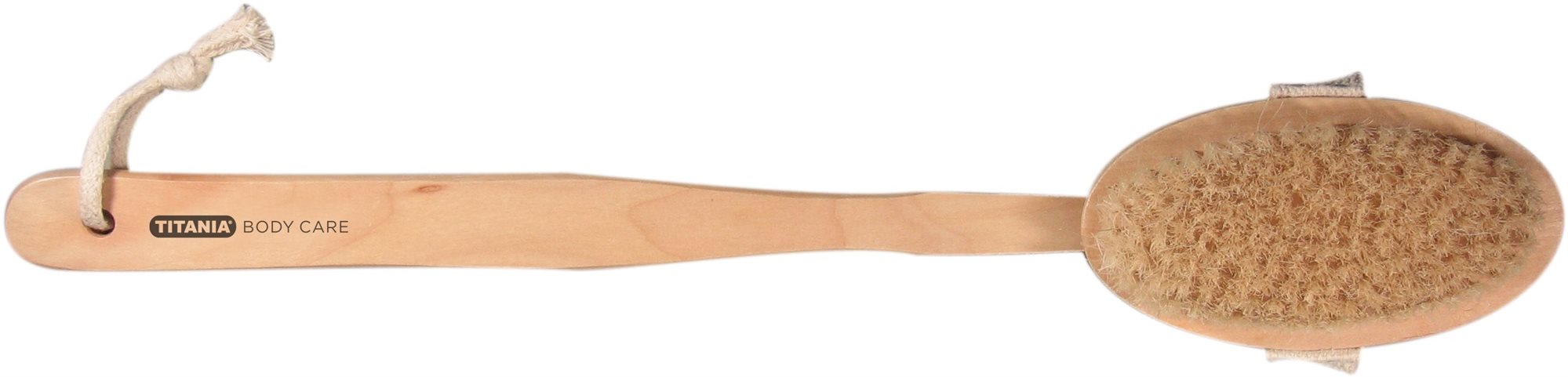 TITANIA Body Care Kúpeľová kefa drevená s dlhou rukoväťou
