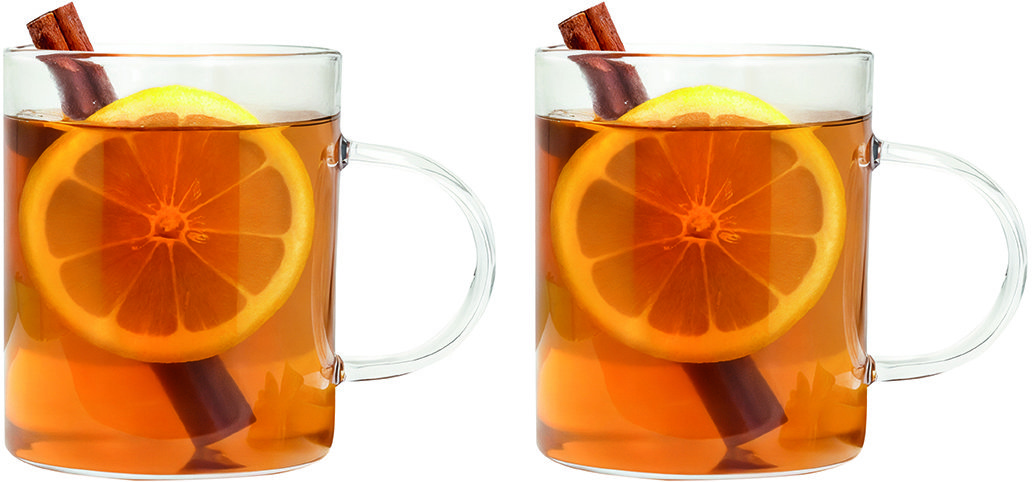 Tognana Sada hrnků 2 ks borosilikátové sklo transparentní 420 ml LYRA