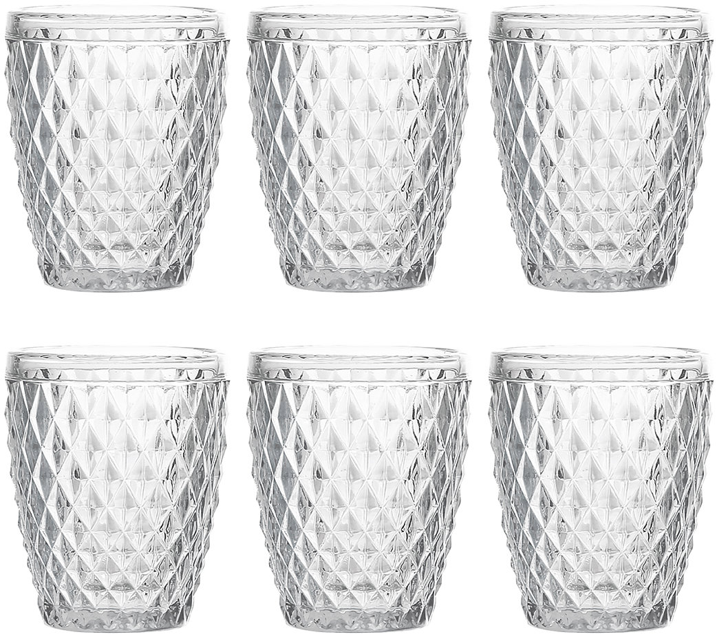 Tognana Sklenice 6 ks set transparentní 260 ml DIAMOND