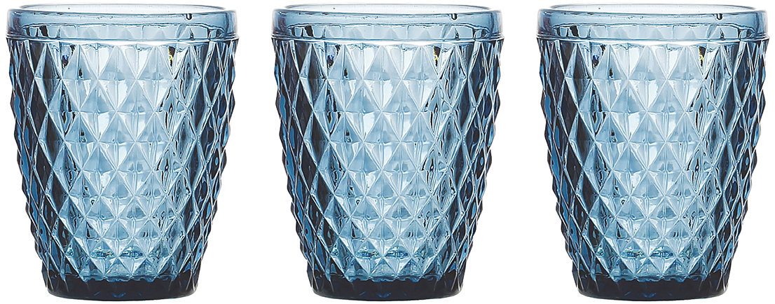 Tognana Sklenice 3 ks set modré 260 ml DIAMOND AZZURRO