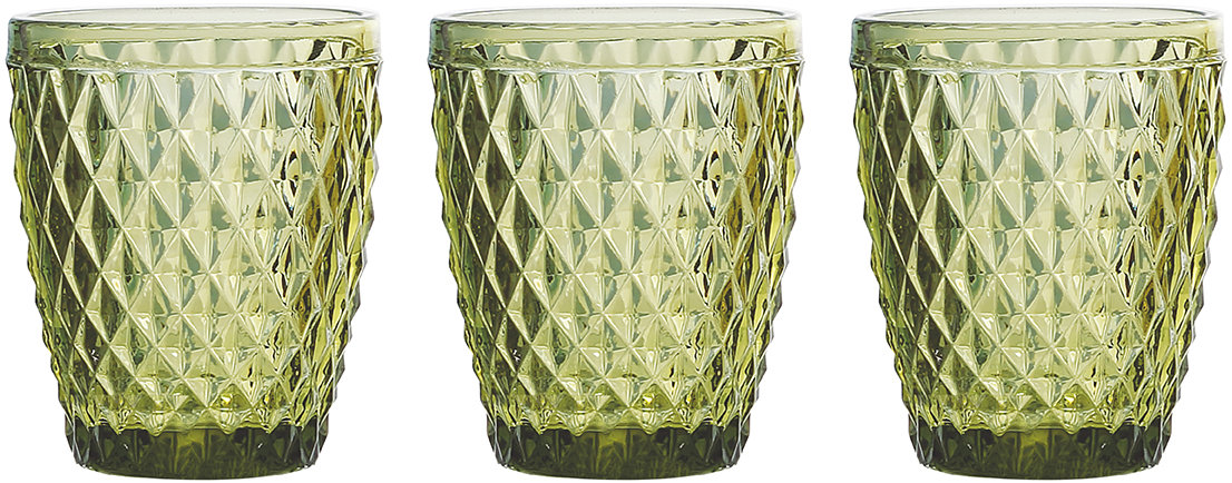 Tognana Sklenice 3 ks set zelené 260 ml DIAMOND VERDE