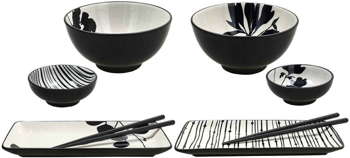 Tognana Sada misek Sushi set 8 ks NOIR BLOOM