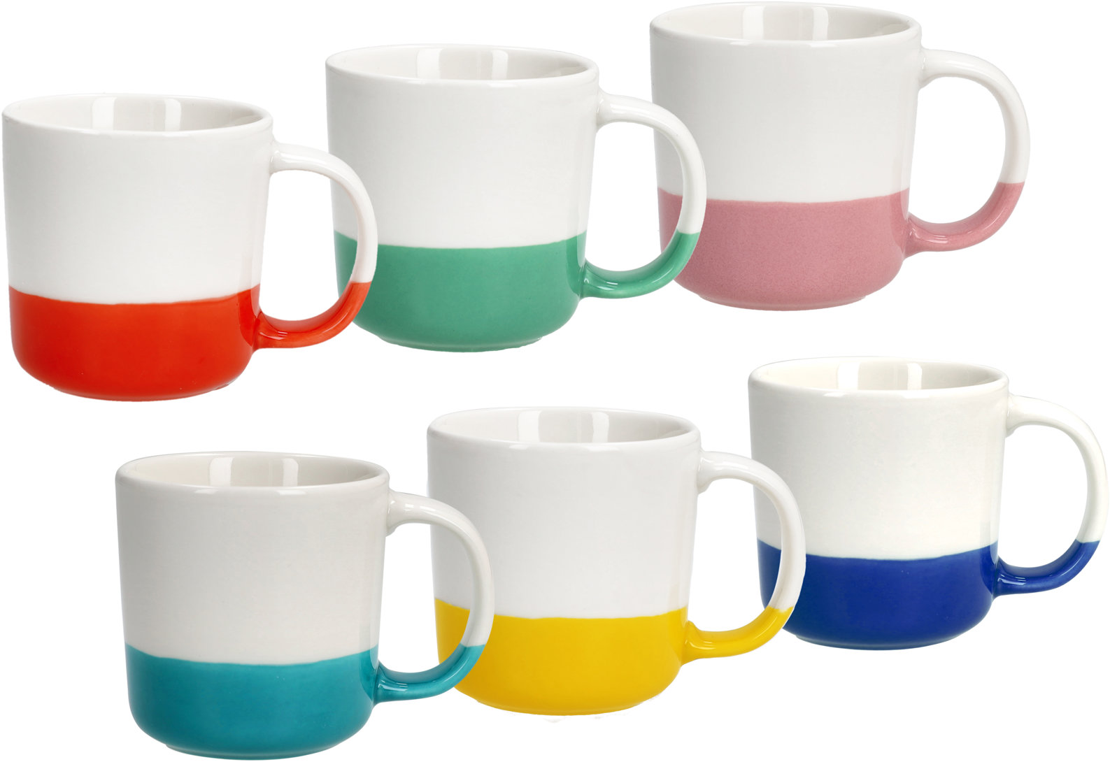 Tognana Sada 6 ks kávových šálků RAINBOW vícebarevné 110 ml
