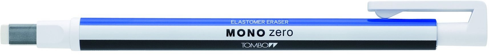 Tombow Gumovacia ceruzka Mono Zero, 2,5 mm × 5 mm, modrá/biela/čierna
