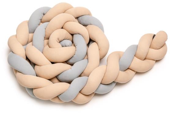 T-TOMI Pletený mantinel 180 cm Beige + Grey