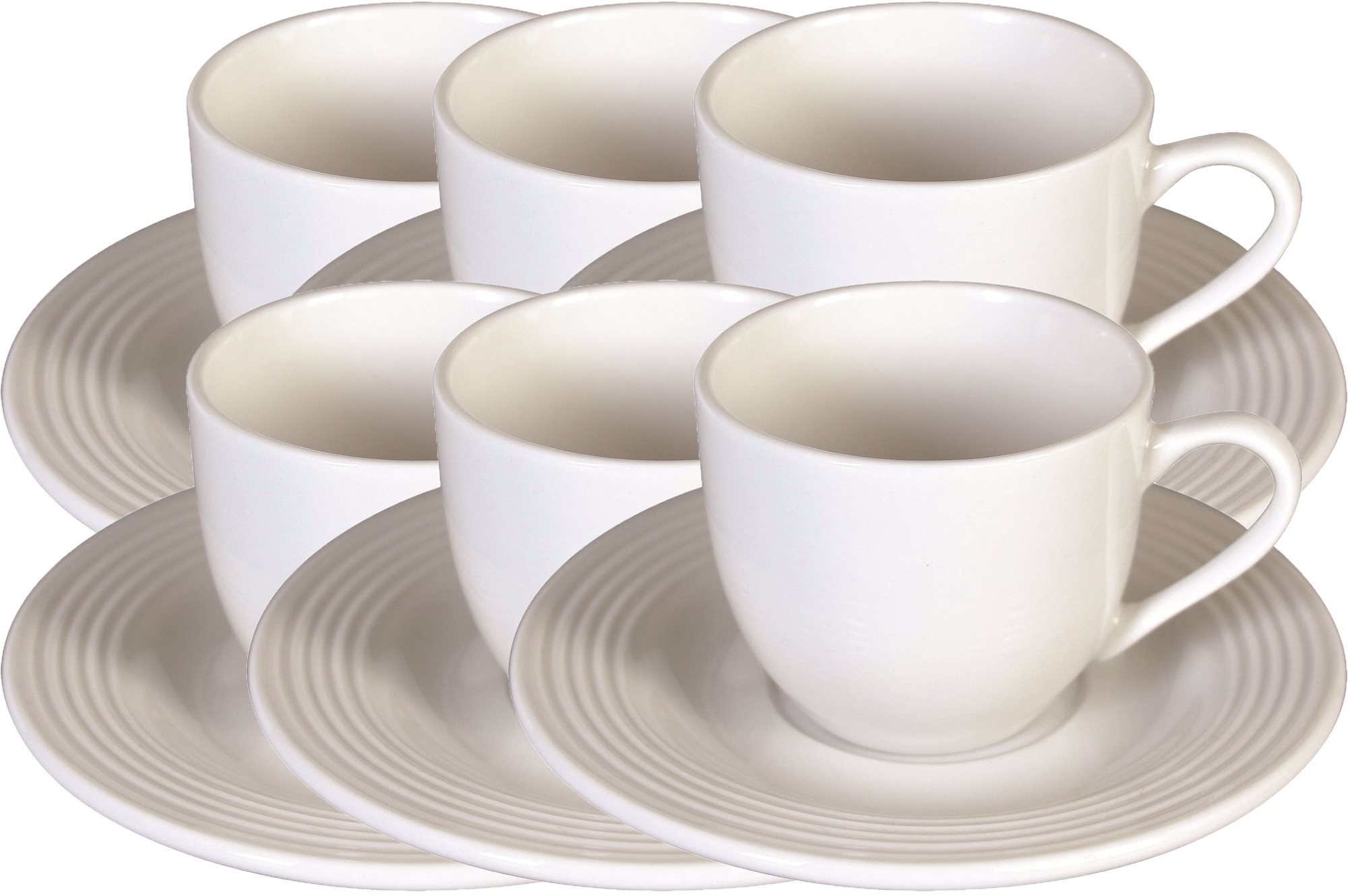 Tognana Súprava šálok na kávu s tanierikmi 6 ks 100 ml CIRCLES