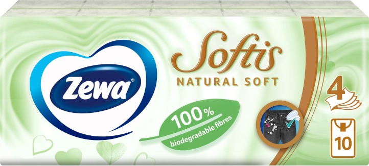 ZEWA Softis Natural Soft 10× 9 ks