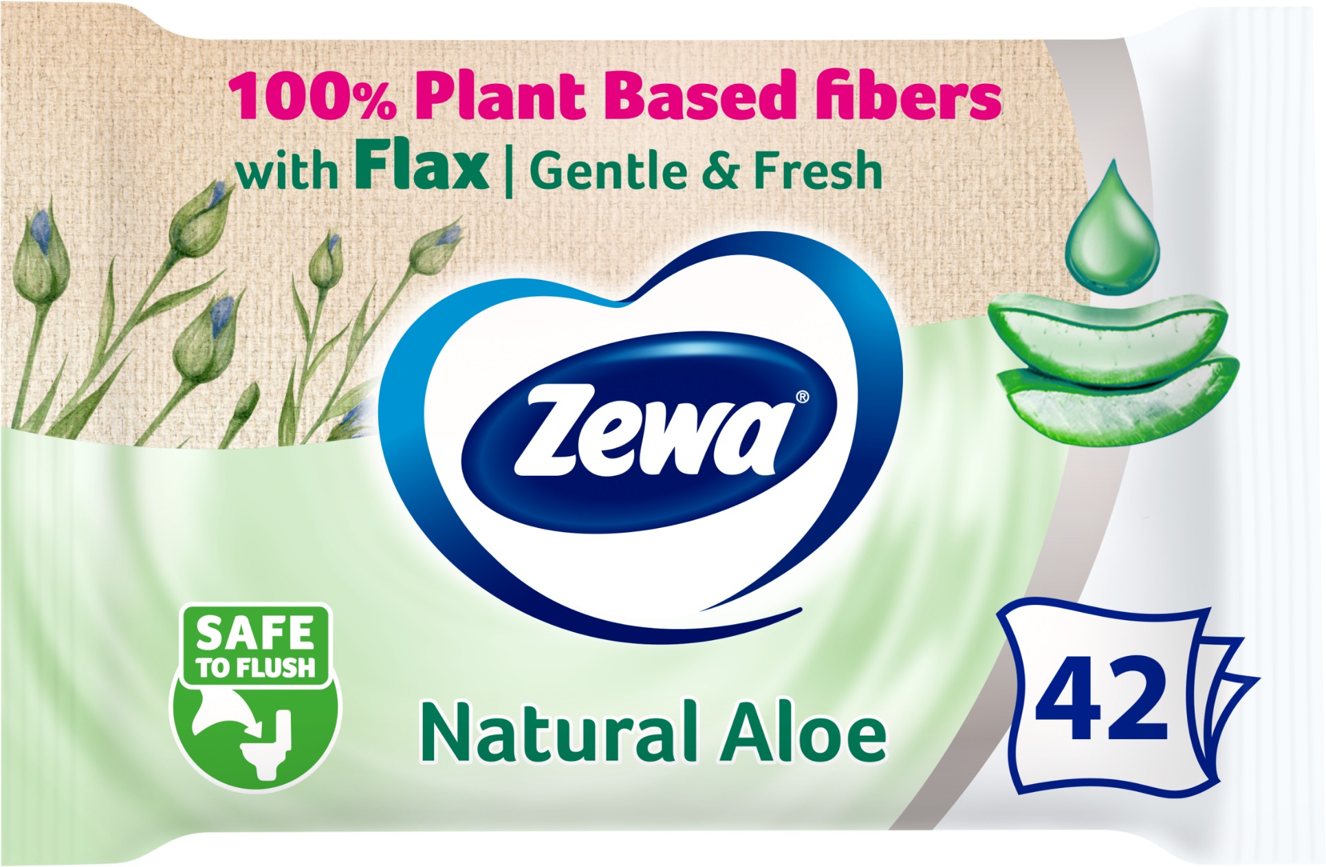 ZEWA Aloe Vera vlhčený toaletný papier (42 ks)