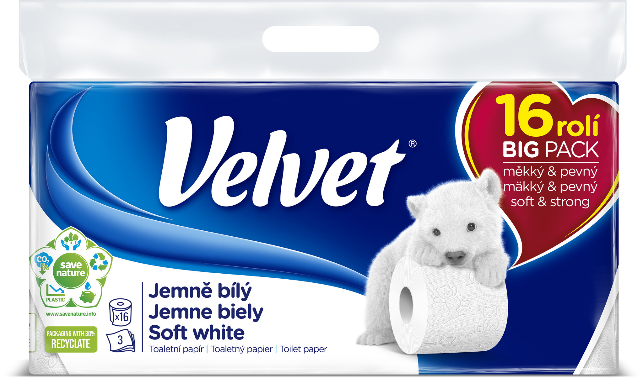 VEĽVET Jemne biely (16 ks)