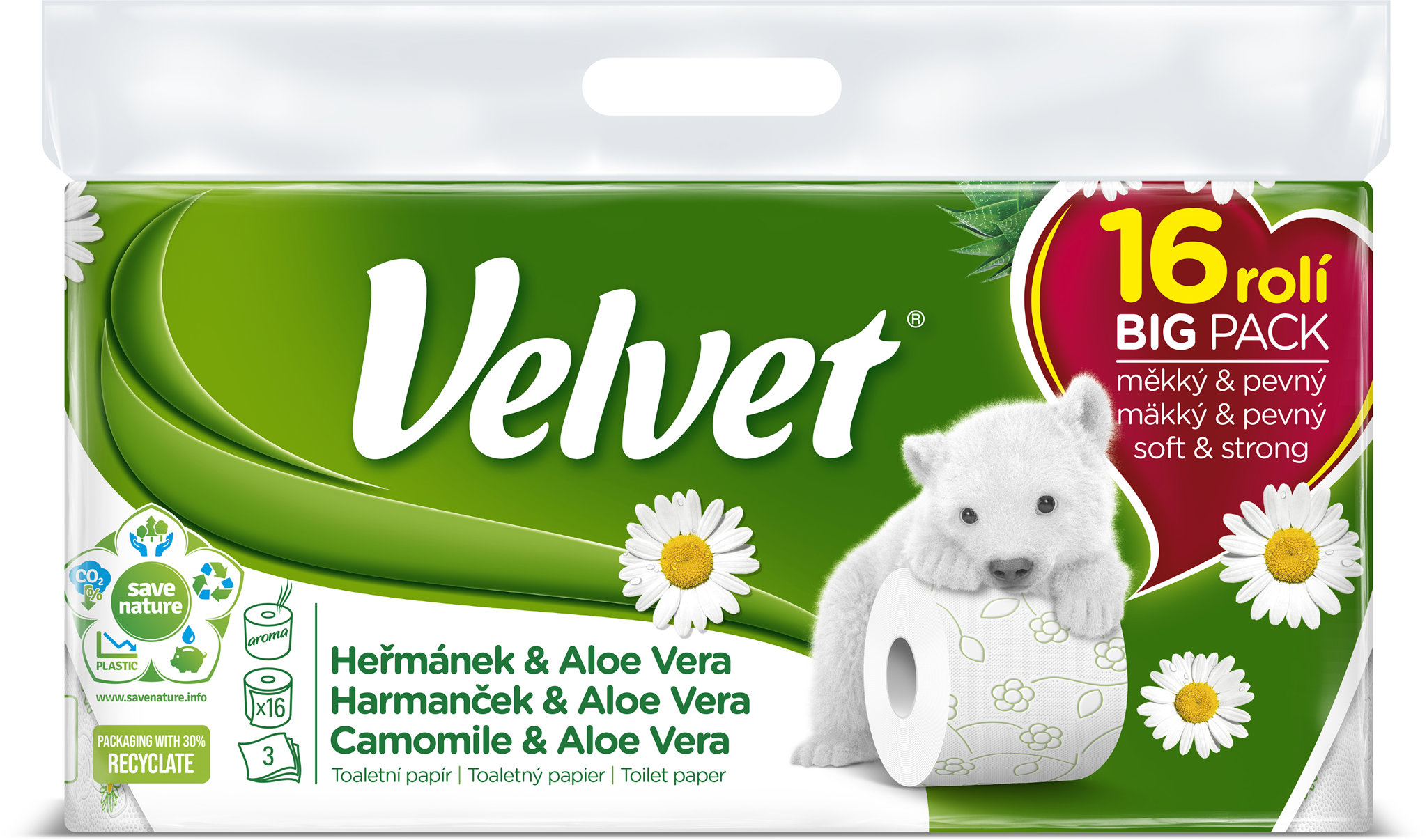 VELVET Harmanček & Aloe Vera (16 ks)