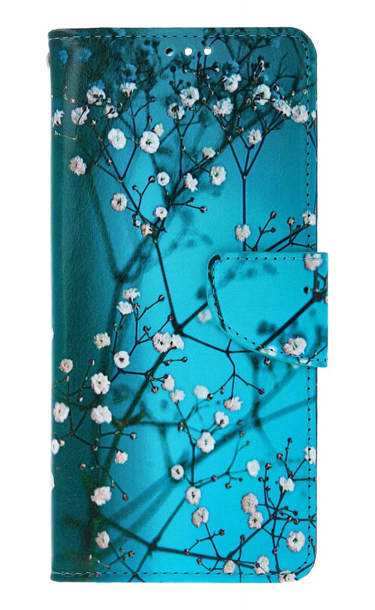 TopQ Puzdro Xioami Redmi 15C Modré s kvetmi 142360