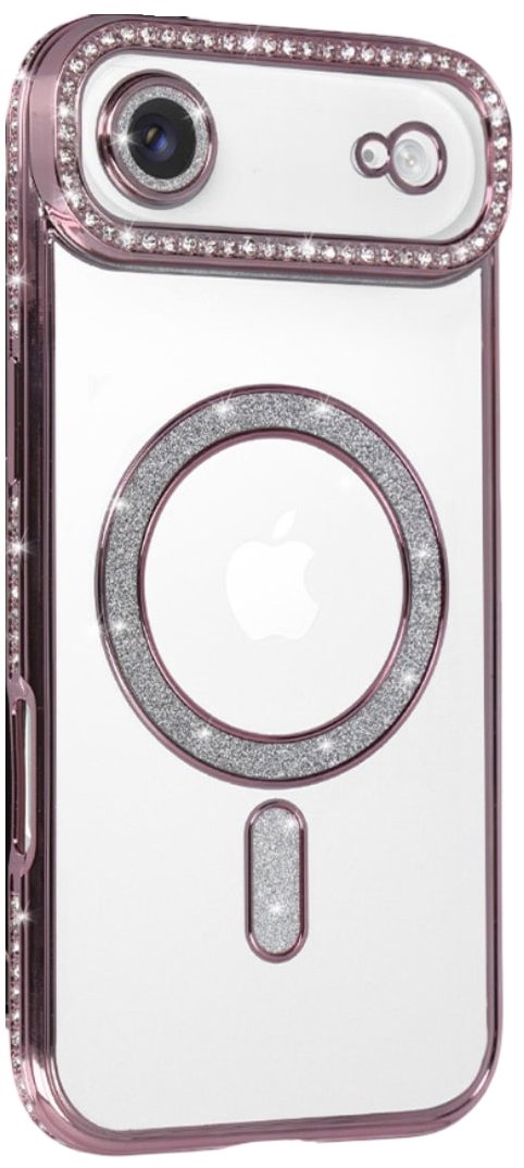 TopQ Zadný kryt Bling Magsafe pre iPhone Air pink