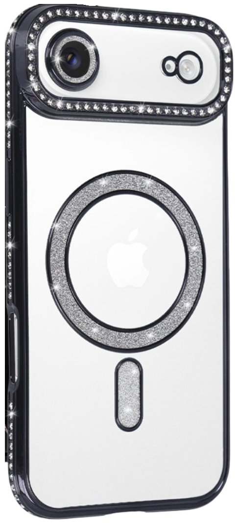 TopQ Zadný kryt Bling Magsafe pre iPhone Air black