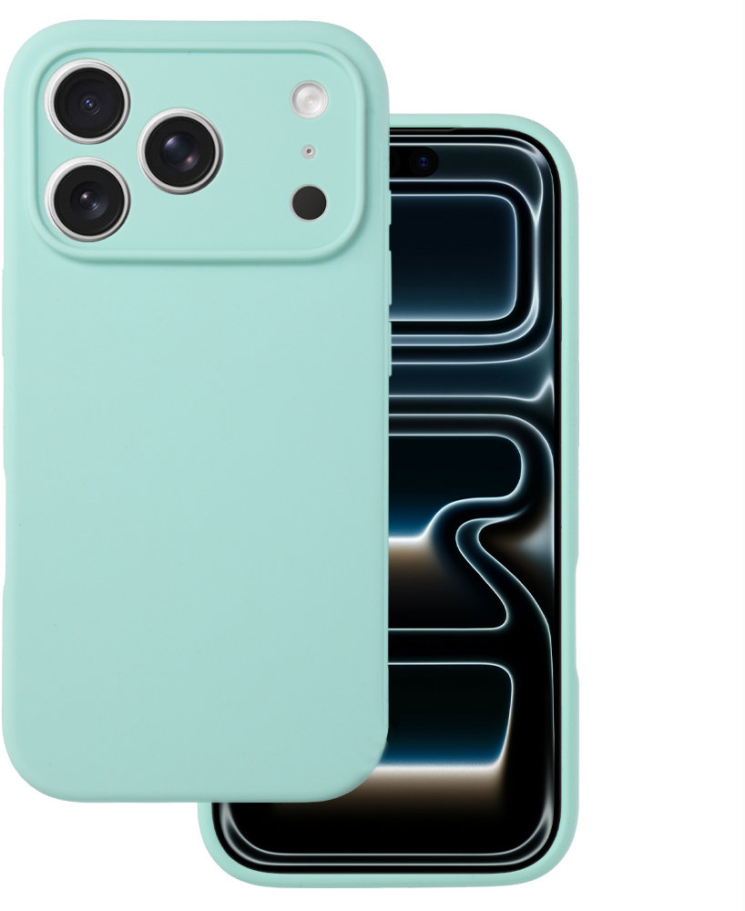 TopQ Zadný kryt Silicone Lite pre iPhone 17 Pro mint