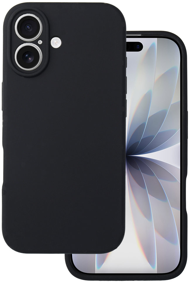 TopQ Zadný kryt Silicone Lite pre iPhone 17 black
