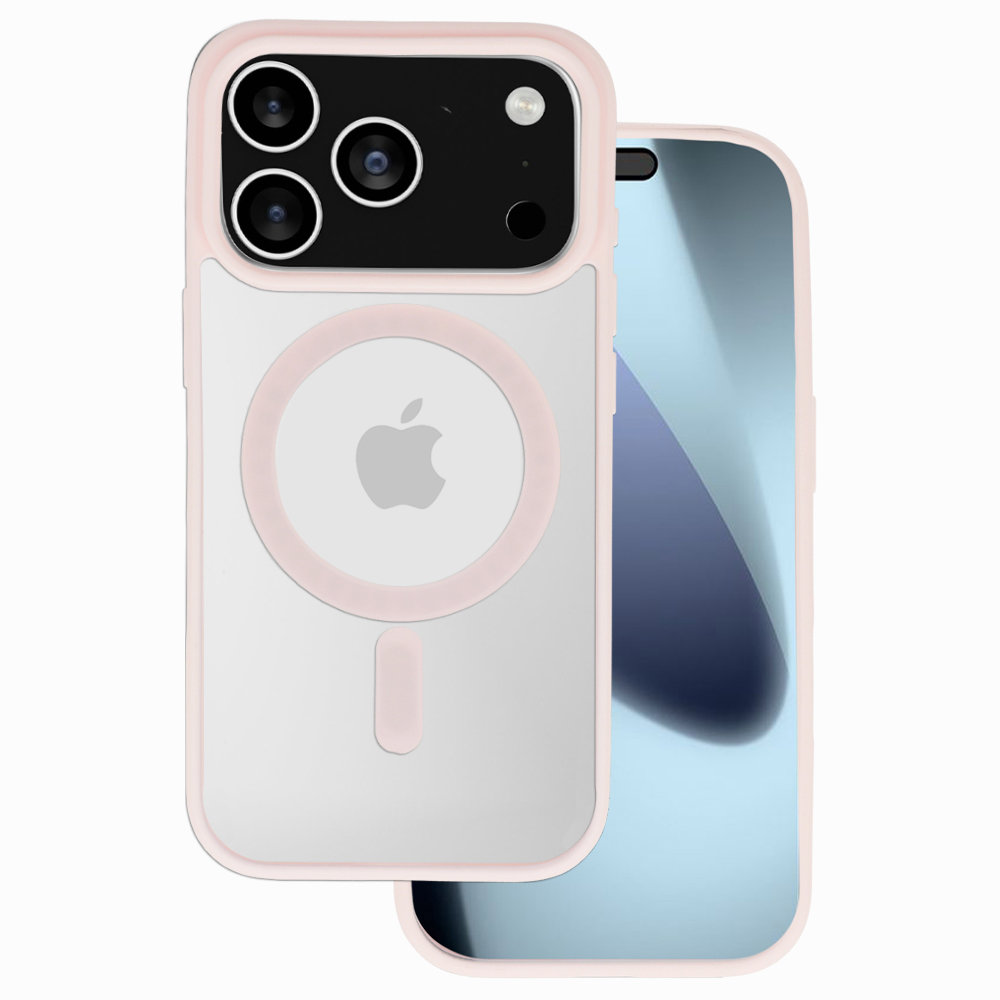 TopQ Acrylic Color Magsafe pre iPhone 17 Pro light pink
