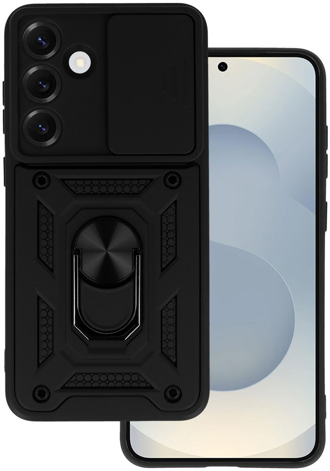 TopQ Ultra odolný Armor Lens pre Samsung S25 čierny