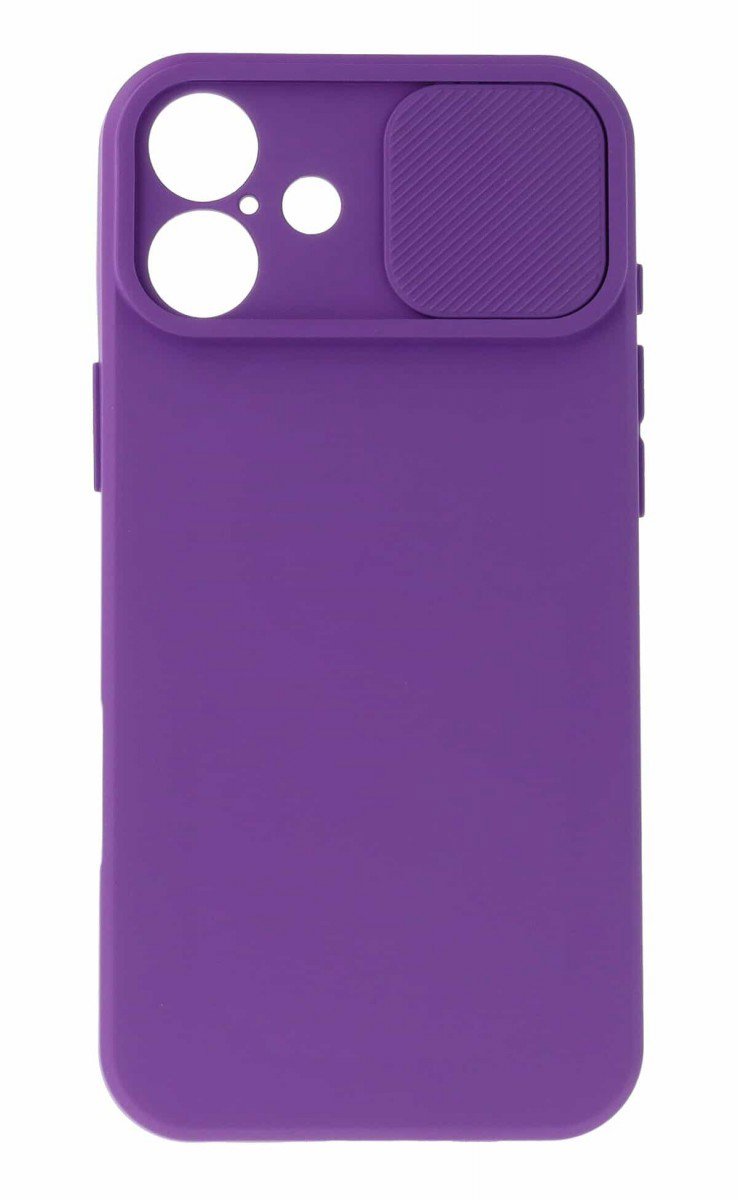 TopQ Camshield Soft na iPhone 16 Plus fialový