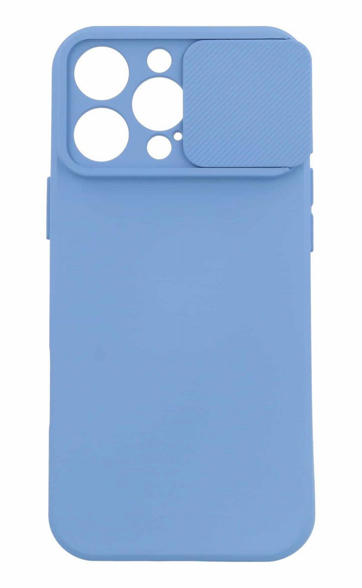 TopQ Camshield Soft na iPhone 16 Pro Max svetlo modrý