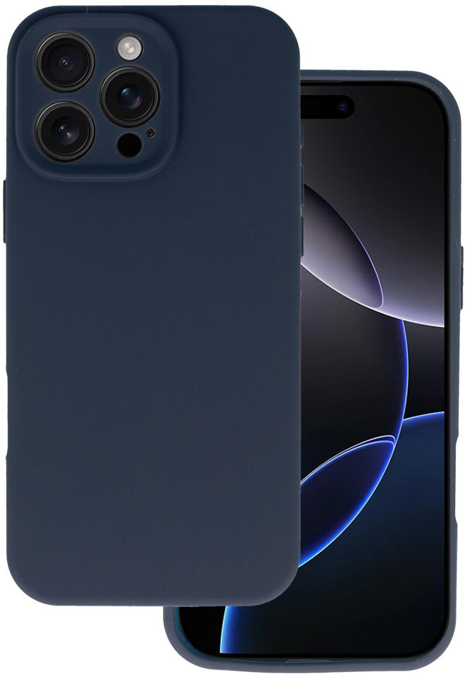 TopQ Silicone Lite pre iPhone 16 Pro navy