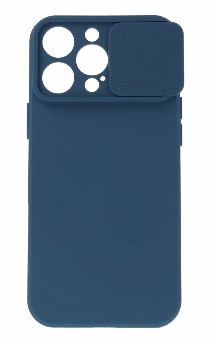 TopQ Camshield Soft na iPhone 16 Pro Max tmavo modrý