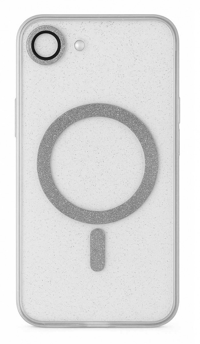 TopQ Glitter Magsafe pre iPhone 16e transparent