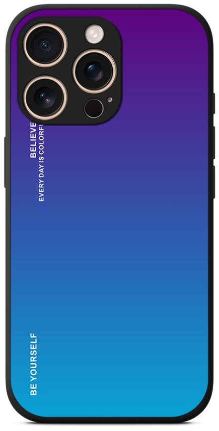 TopQ Kryt LUXURY iPhone 16 Pro pevný dúhový purpurový 124862
