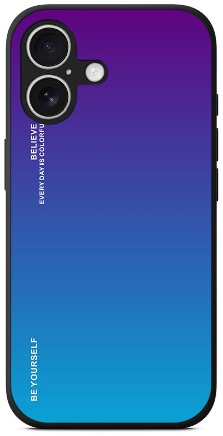 TopQ Kryt LUXURY iPhone 16 pevný dúhový purpurový 124851