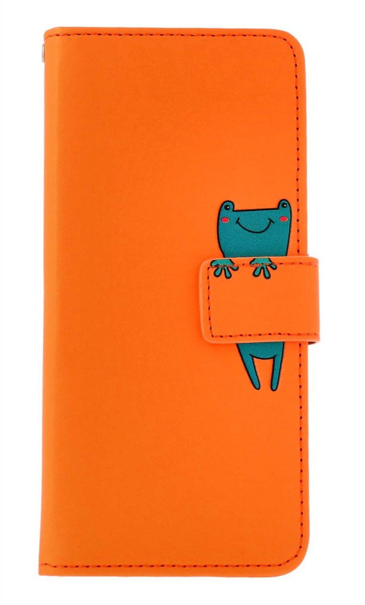 TopQ Puzdro Xiaomi Redmi Note 13 Pro knižkové oranžové so žabkou 131056