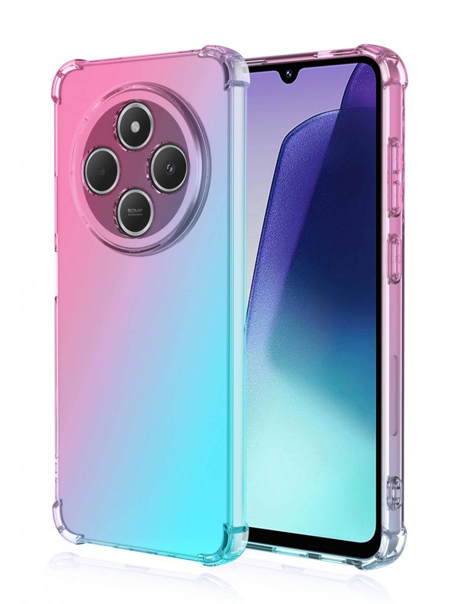 TopQ Kryt Xiaomi Redmi 14C Shock dúhový mentolovo-ružový 131182