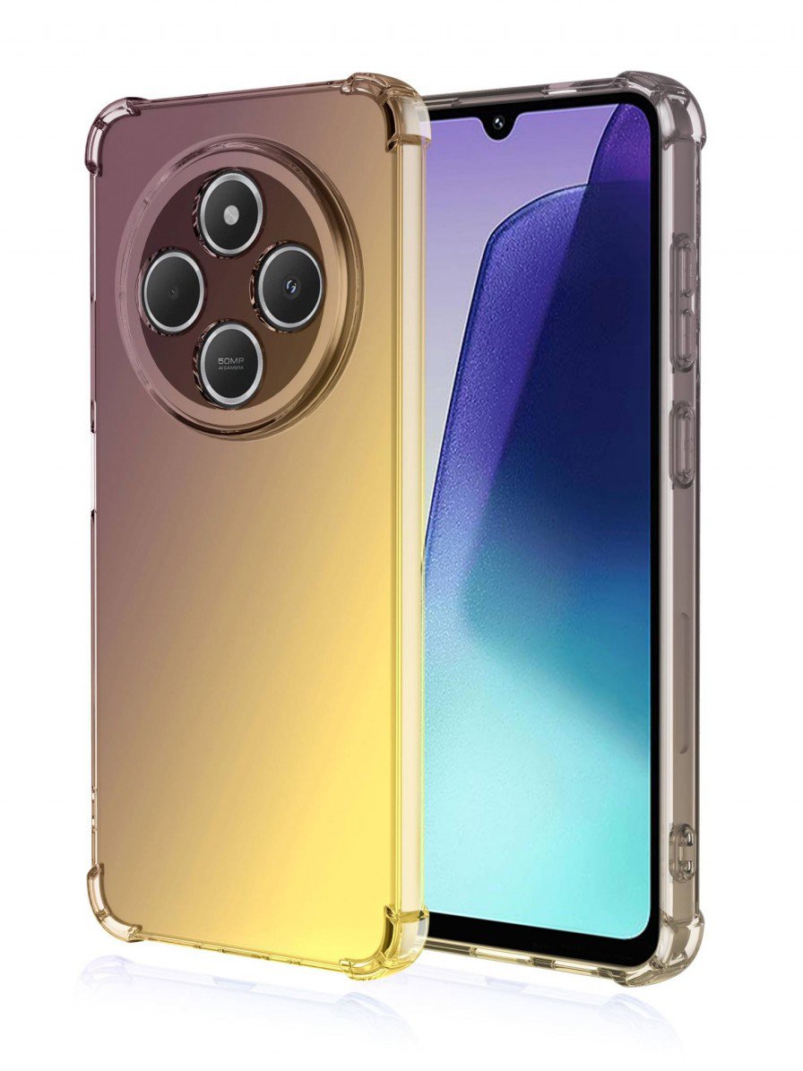 TopQ Kryt Xiaomi Redmi 14C Shock dúhový purpurovo-žltý 131180