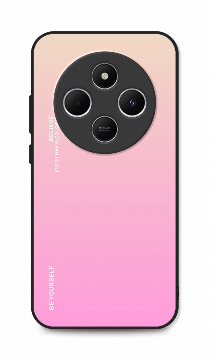 TopQ Kryt LUXURY Xiaomi Redmi 14C pevný dúhový marhuľový 131171