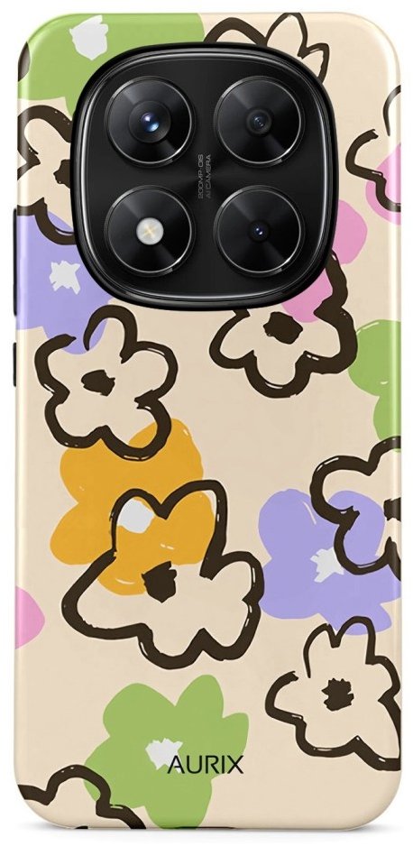 TopQ Kryt AURIX Xiaomi Redmi Note 14 Pro pevný Flower Drawing 136514